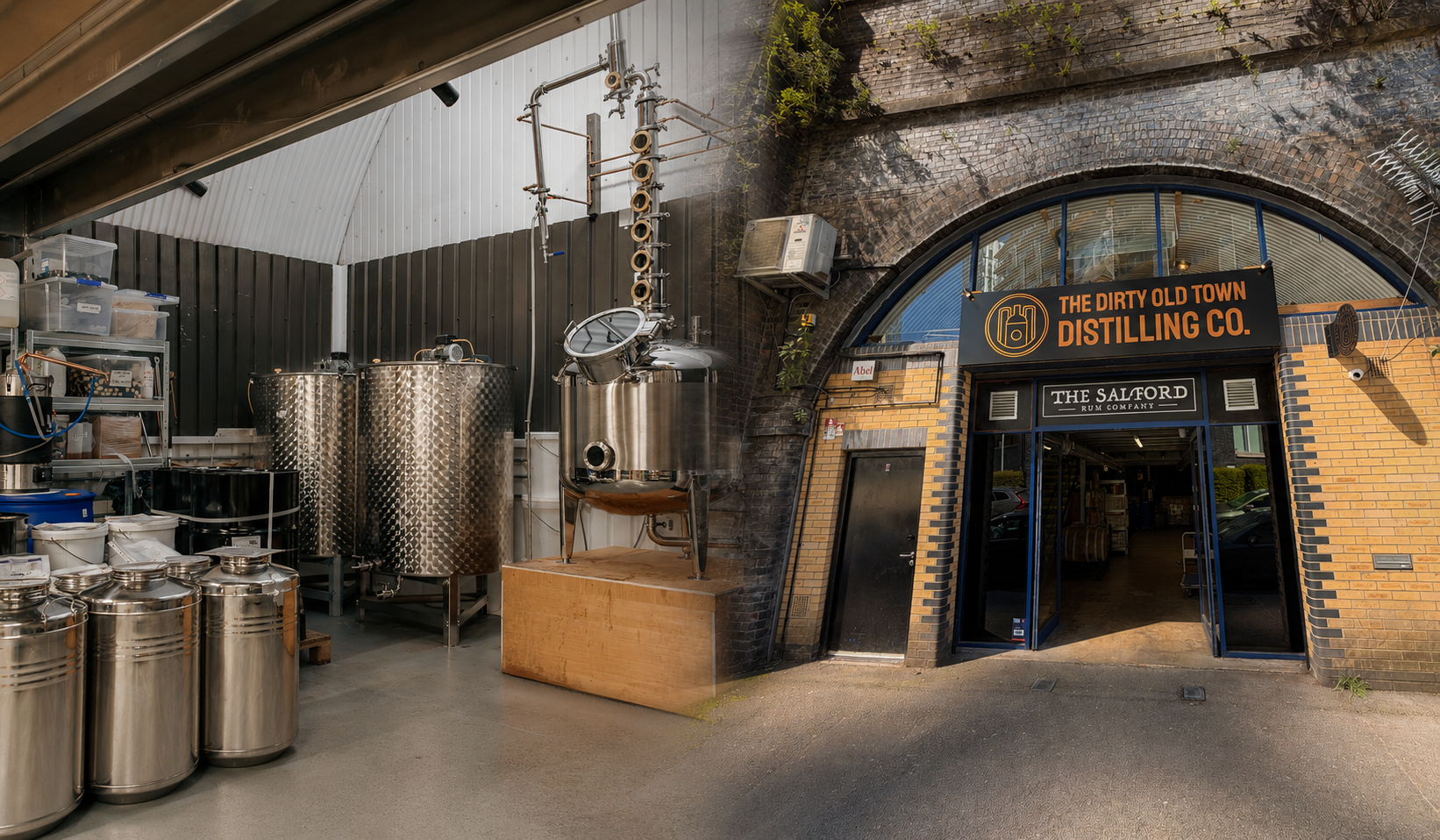 Guests enjoying drinks at Salford Distillery