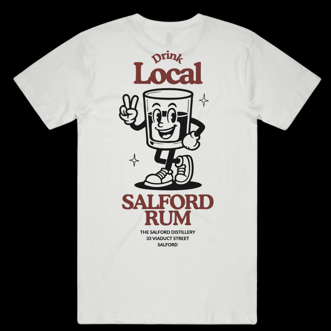 Salford Rum t-shirt back print detail