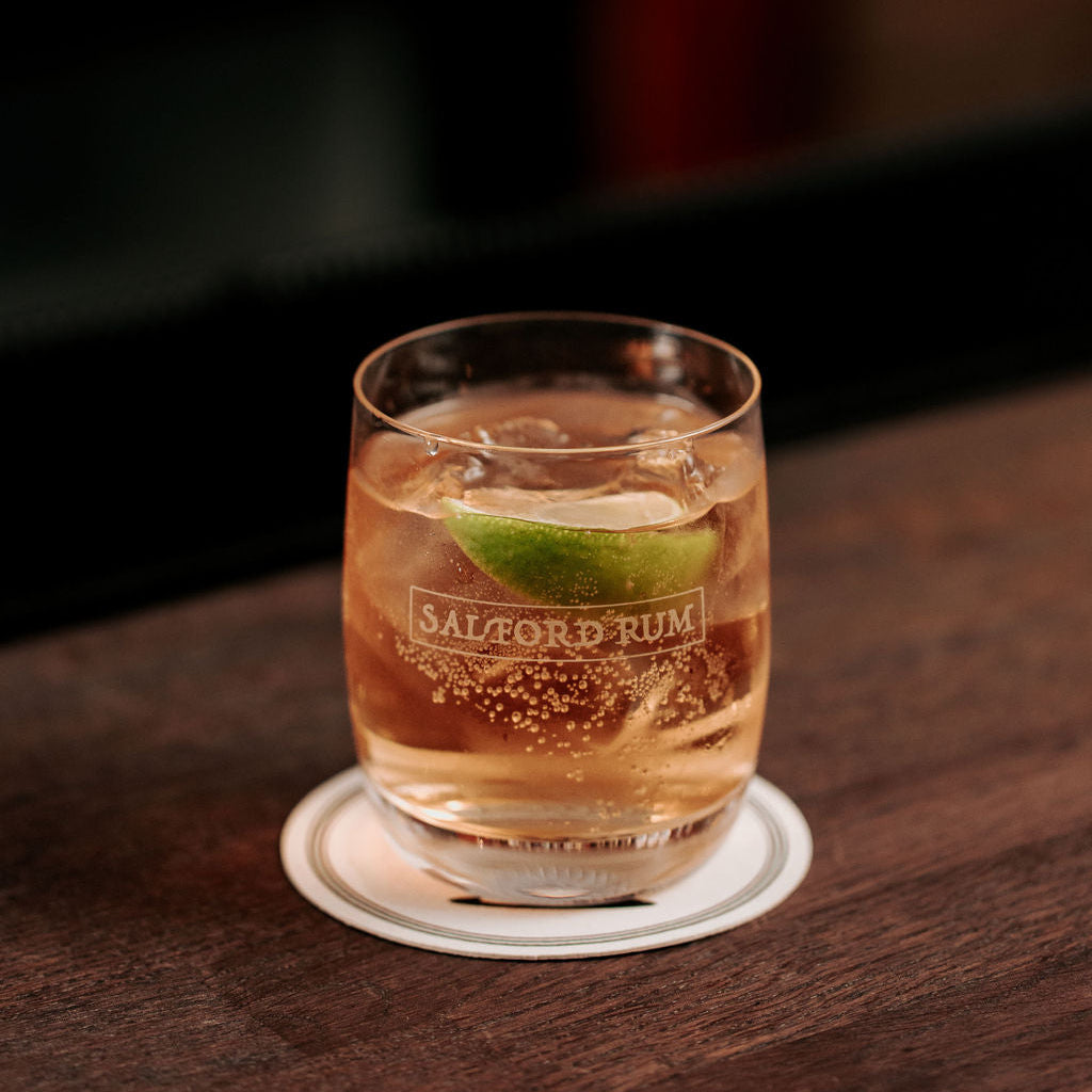 Salford Rum Glencairn tumbler glass with rum