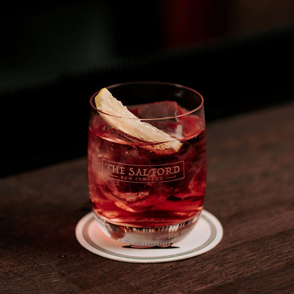 Rum & Black with Soda & Lemon