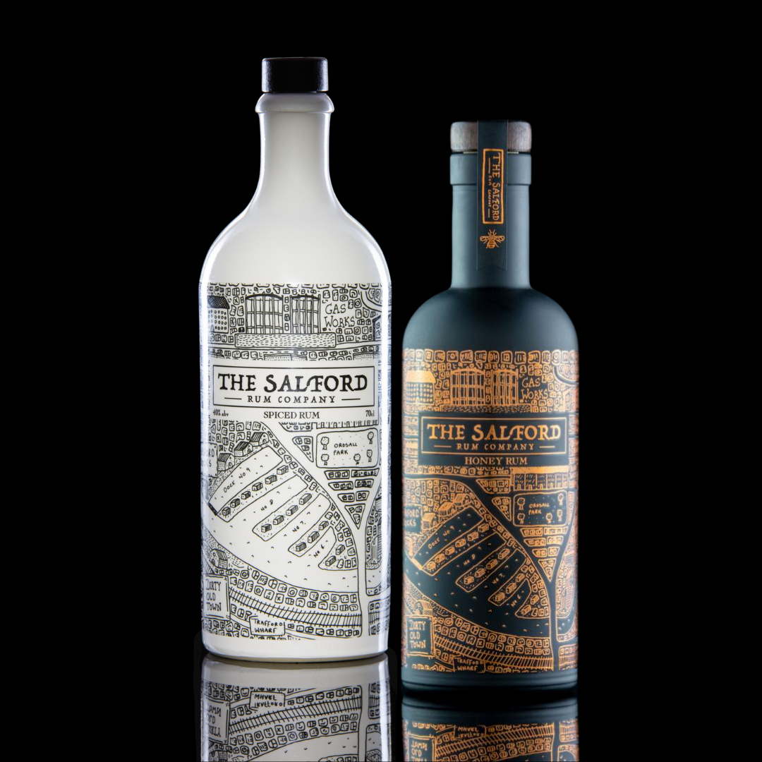 Salford Rum bottles bundle with gift packaging