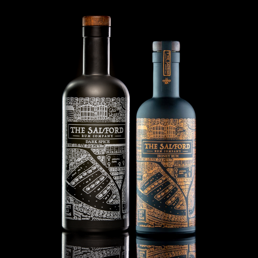 Salford Rum bundle bottles close-up